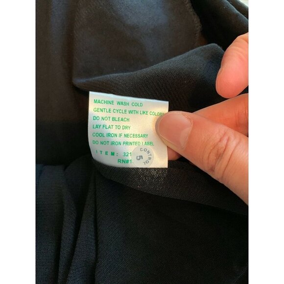 GARNET HILL Dress Women Medium Black Faux Wrap - Picture 6 of 6